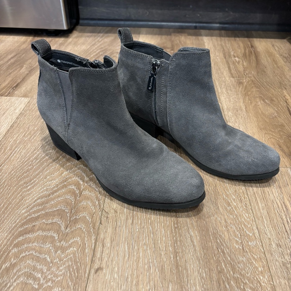 Blondo Charcoal Suede Ankle Booties